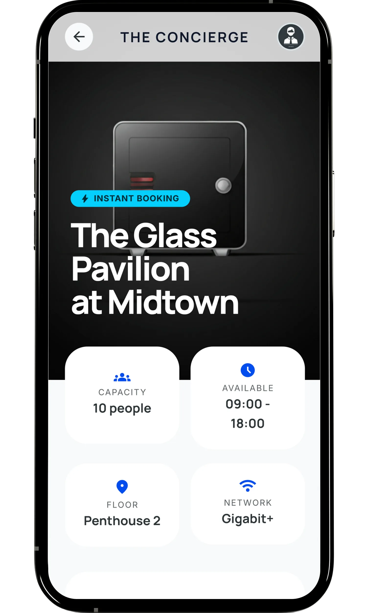 Space details screen